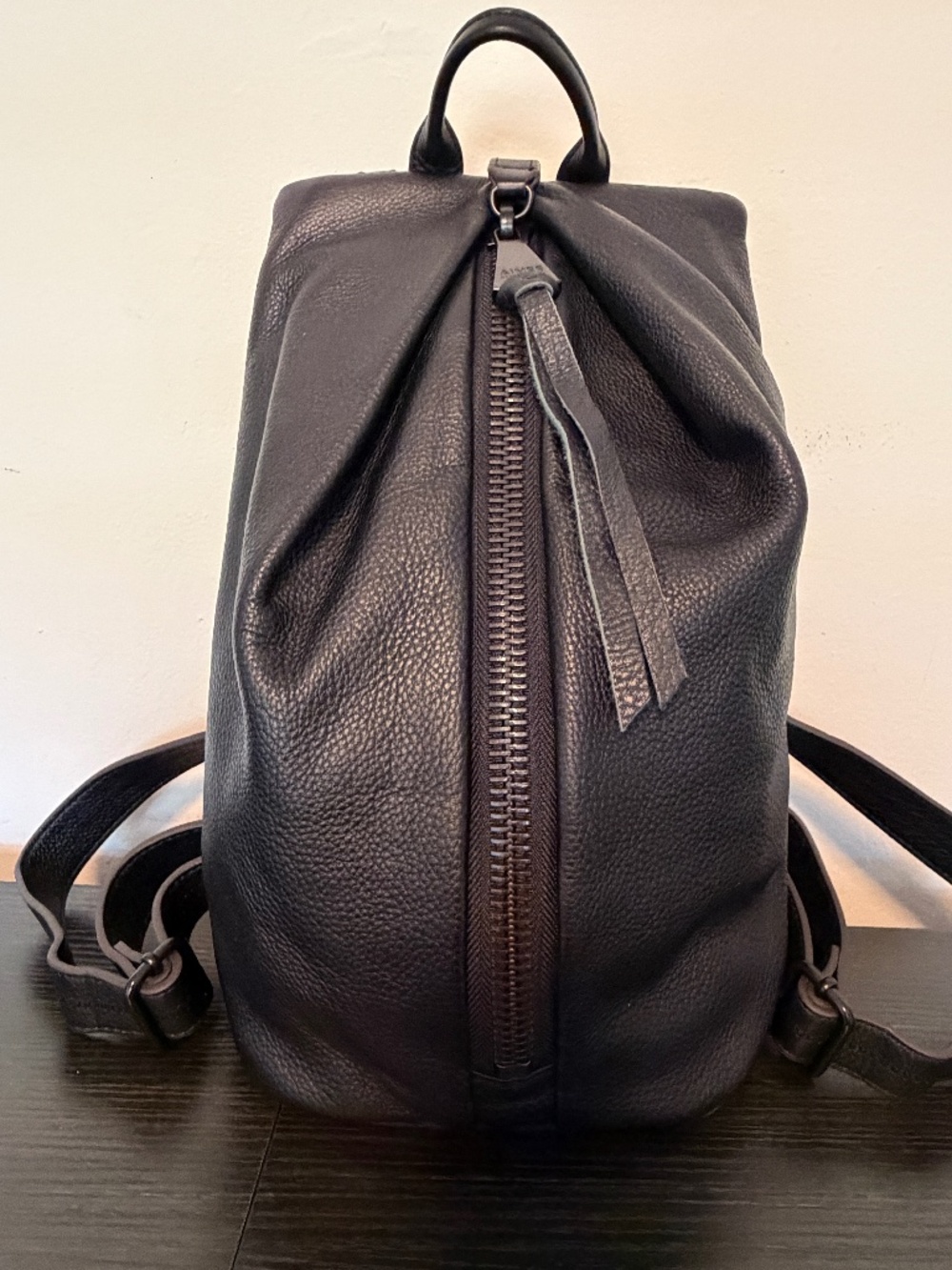 Aimee Kestenberg Tamitha Leather Backpack — Black on Black Monochrome